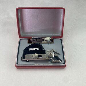 Vintage White Decorative ZigZagger Zig Zag Sewing Machine Attachment with Box